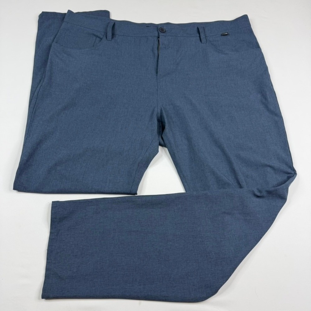 Travis Mathew Performance Pants Mens 42x32 Blue Heathered Stretch Golf Pants